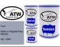 Preview: Ford, Medium Regatta Blue Metallic, 3W / 5987: 500ml Lackdose + 500ml Klarlack + 250ml Härter - Set, von ATW Autoteile West.